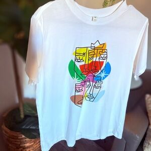 Lulu Lemon Abstract Face Graphic T-Shirt